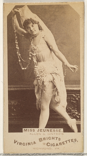 Allen & Ginter, Miss Jeunesse, from the Actors and Actresses series (N45, Type 1) for Virginia Brights Cigarettes