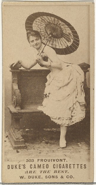 W. Duke, Sons & Co., Card Number 303, Frouivont, from the Actors and Actresses series (N145-5) issued by Duke Sons & Co. to promote Cameo Cigarettes