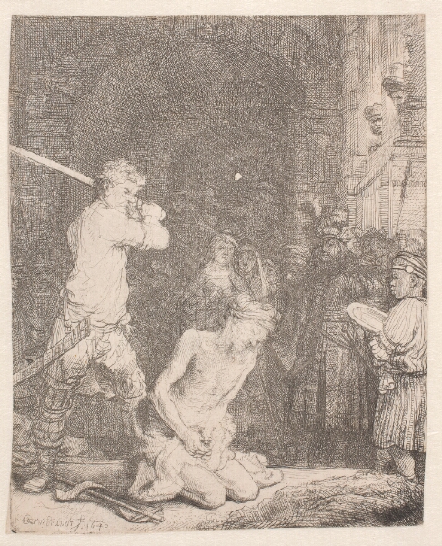 Rembrandt van Rijn, Johannes Døberen halshugges
