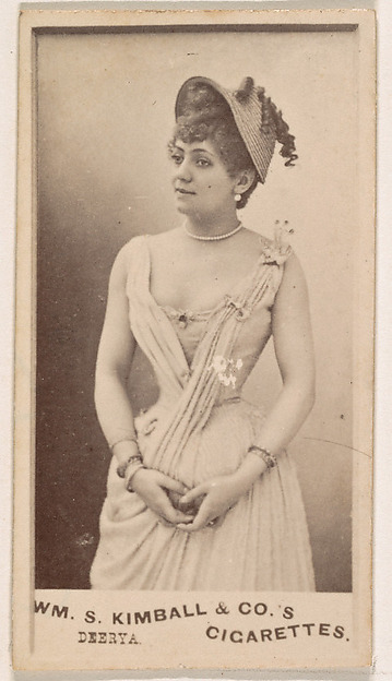 William S. Kimball & Company, Miss Deerya, from the Actresses series (N203) issued by Wm. S. Kimball & Co.