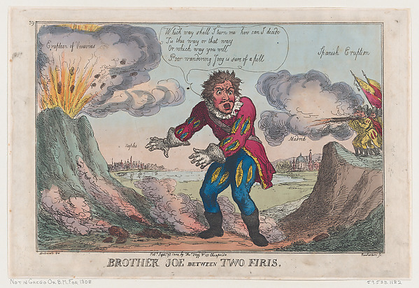 Thomas Rowlandson, Brother Joe Between Two Firis