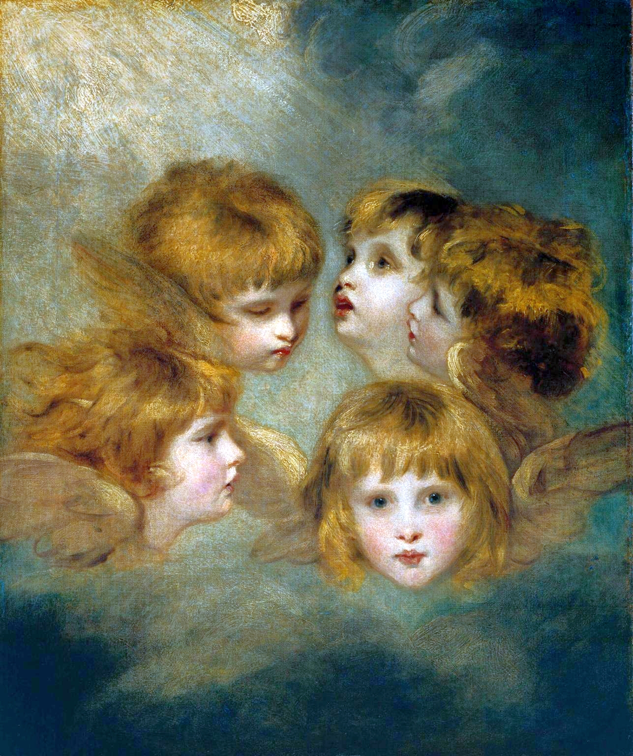 Joshua Reynolds, A Child’s Portrait in Different Views: ‘Angel’s Heads’