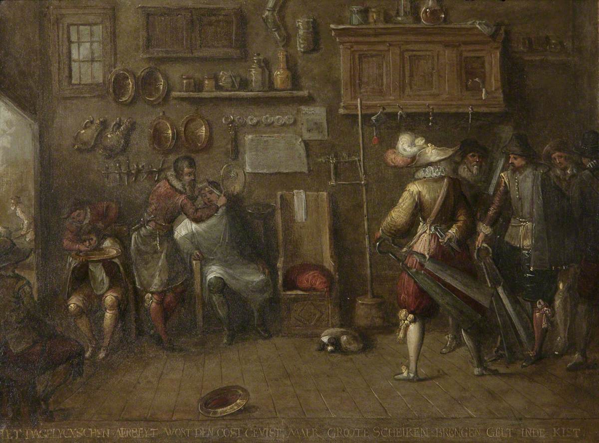 Unknown artist, At the Barber's