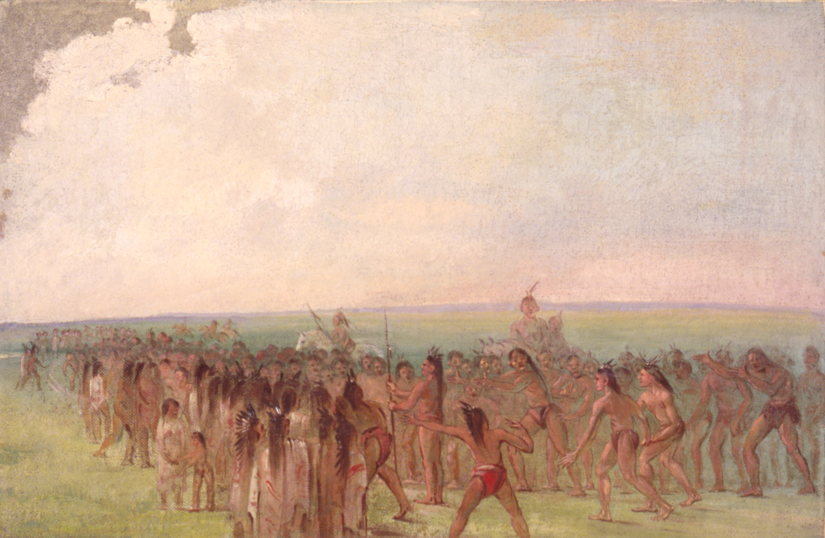 George Catlin, Footrace behind the Mandan Village