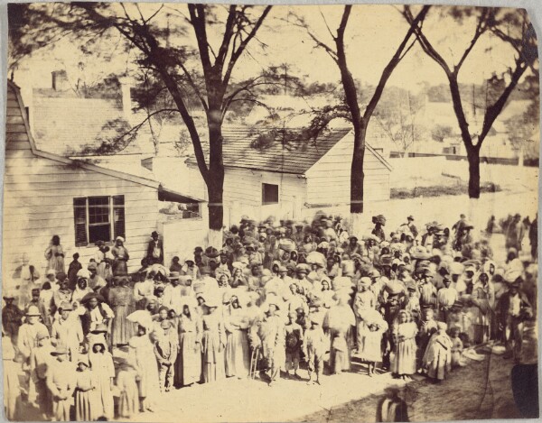 Timothy H. O'Sullivan, [Black Men, Women, and Children who were Enslaved on J.J. Smith's Plantation in South Carolina]