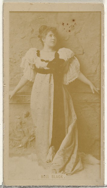 W. Duke, Sons & Co., Bell Black, from the Actors and Actresses series (N145-8) issued by Duke Sons & Co. to promote Duke Cigarettes