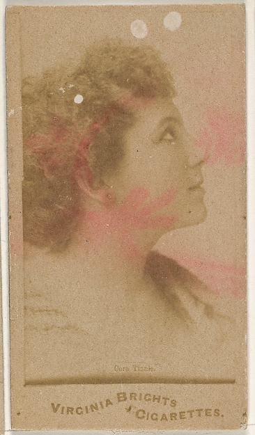 Allen & Ginter, Cora Tisch, from the Actors and Actresses series (N45, Type 1) for Virginia Brights Cigarettes
