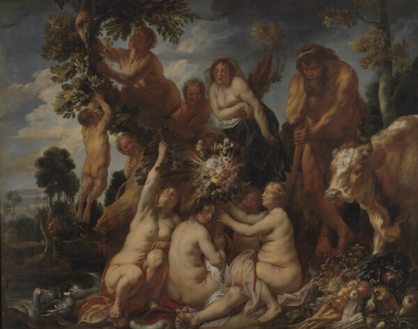 Jacob Jordaens, Achelous overvundet af Herkules. Overflødighedshornets oprindelse. (Allegori på frugtbarheden)