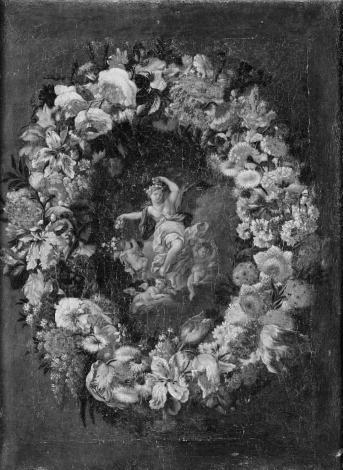 Carel de Vogelaer, Blomsterkrans med Flora i midten
