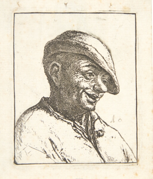 Adriaen van Ostade, Hovedet af en leende bonde