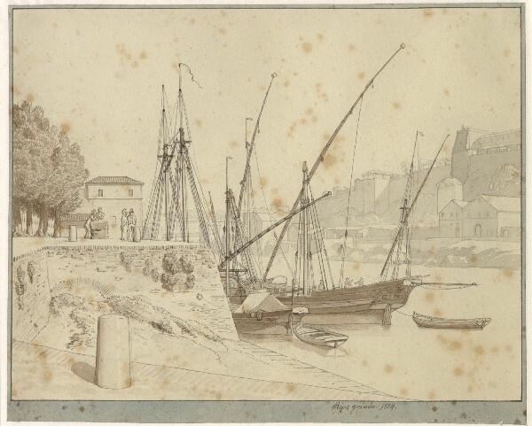 C.W. Eckersberg, Porta de Ripa Grande, Rom