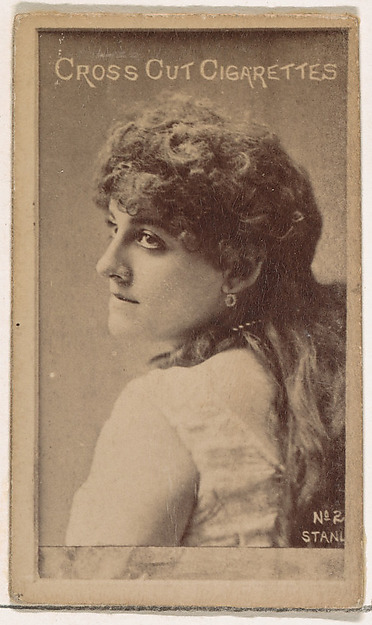 W. Duke, Sons & Co., Alma Stanley, from the Actors and Actresses series (N145-1) issued by Duke Sons & Co. to promote Cross Cut Cigarettes