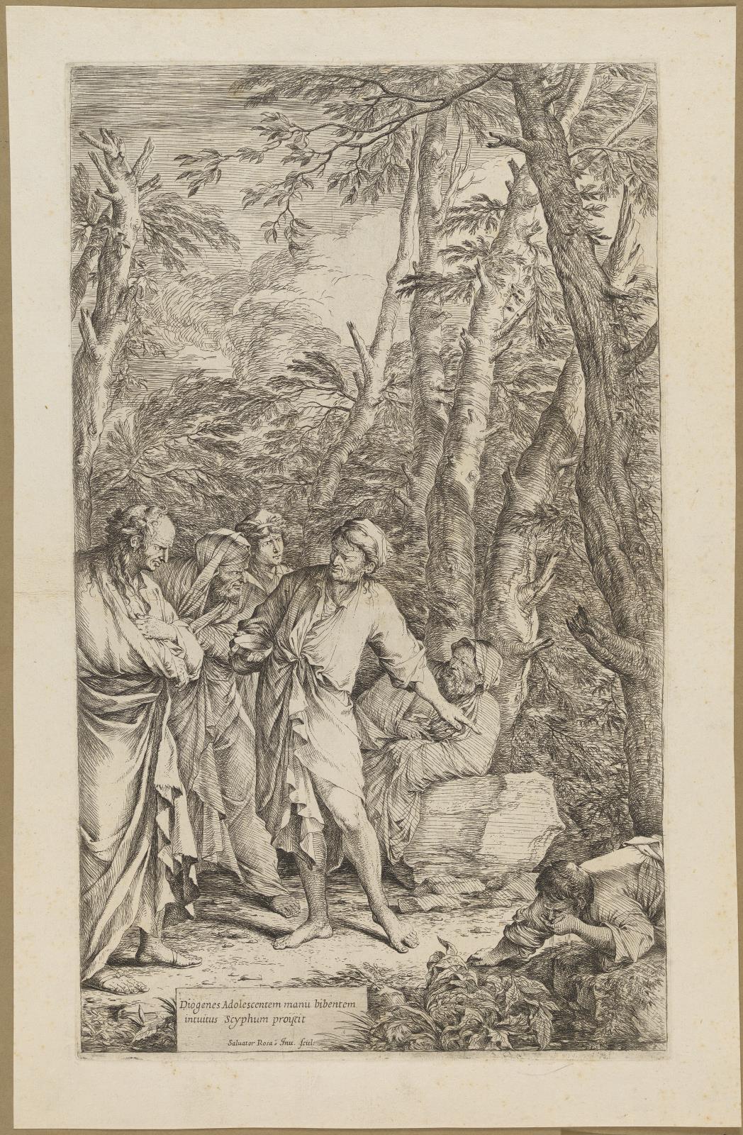 Salvator Rosa, Diogenes, der bortkaster sin skål