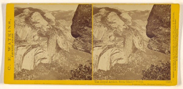 Carleton Watkins, The Royal Arches, from Glacier Point, Yosemite Valley, Mariposa County, Cal.