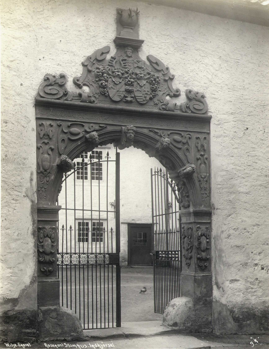 Anders Beer Wilse, Innkjørselsparti, Baroniet Rosendal, Kvinnherad, Hordaland. Fotografert 1912.
