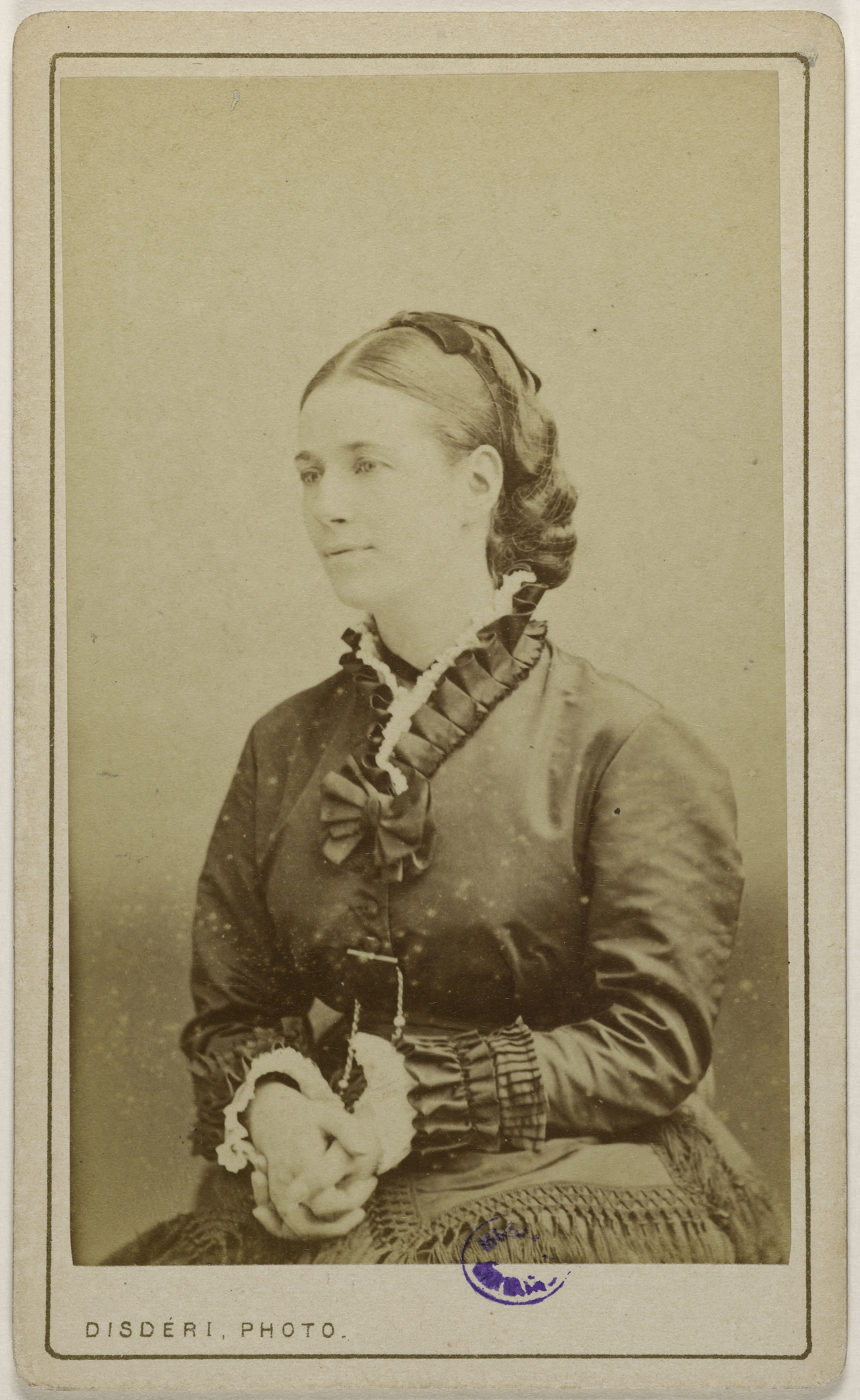 André-Adolphe-Eugène Disdéri, Portrait de Bellanger, Marguerite, (Justine Lebœuf, dite), (1838-1886), (actrice)