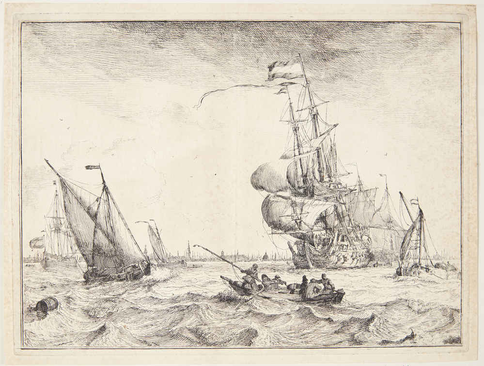 Ludolf Bakhuizen, Skibe ud for Amsterdam