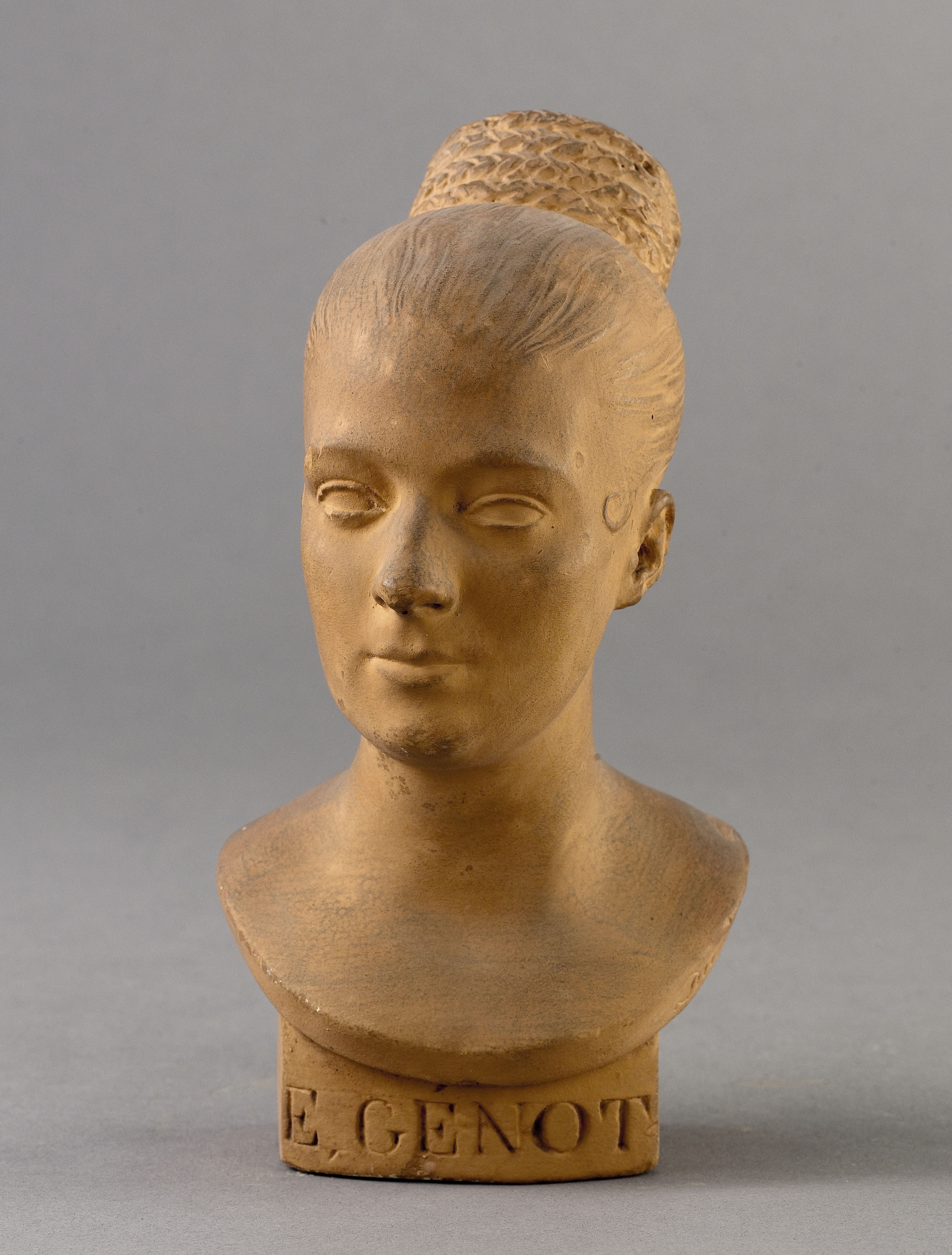 Jean Pierre Dantan, Portrait sérieux de Madame E. Elisa Fay, épouse Genot (?) (1806-1859).