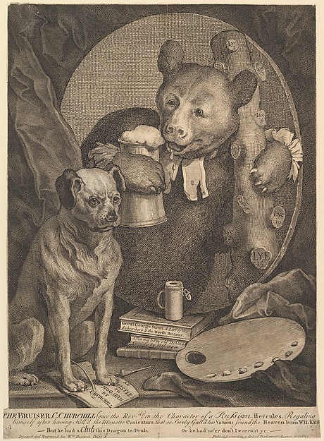 William Hogarth, The Bruiser (Caricature of Charles Churchill)