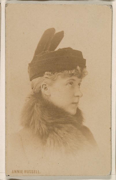 Kinney Brothers Tobacco Company, Annie Russell, from the Actresses series (N246), Type 1, issued by Kinney Brothers to promote Sporting Extra Cigarettes