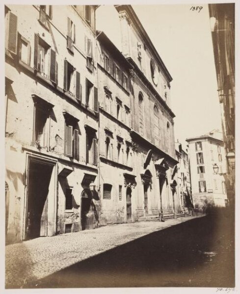 Parker, John Henry, Church of the Soul (dell' Anima), the National Church of the Germans, shewing an Italian sham Front by Sangallo, A.D. 1514, with a House by Vignola.