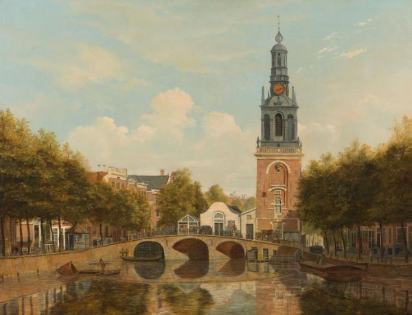 Hendrik Gerrit ten Cate, The Torensluis and the Jan Roodenpoortstoren in Amsterdam