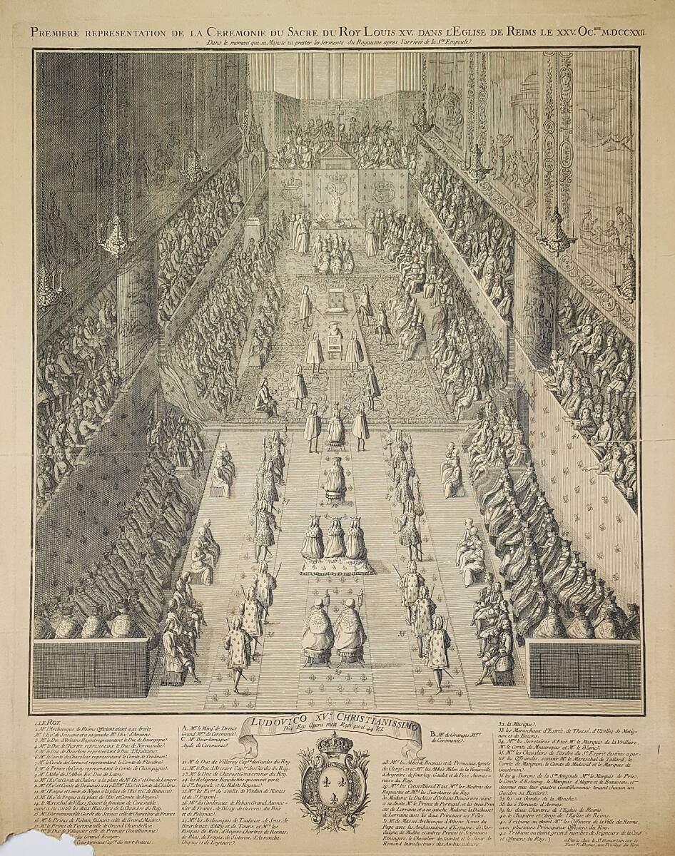 Anonym, Krönung von Ludwig XV. zum König von Frankreich in der Kathedrale von Reims am 25. Oktober 1722