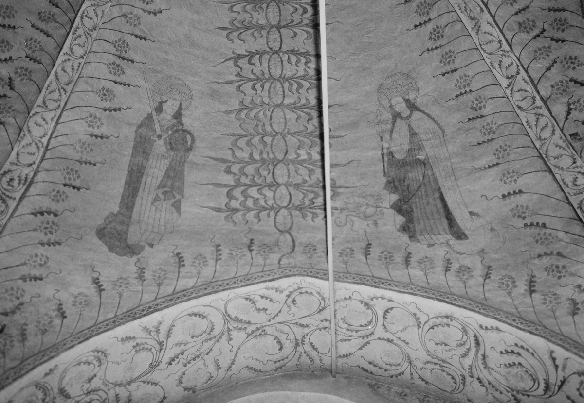 Uppsala-Bild, Återinvigning av kyrkan efter restauration, Kyrkbyn, Tierps socken, Uppland, april 1952