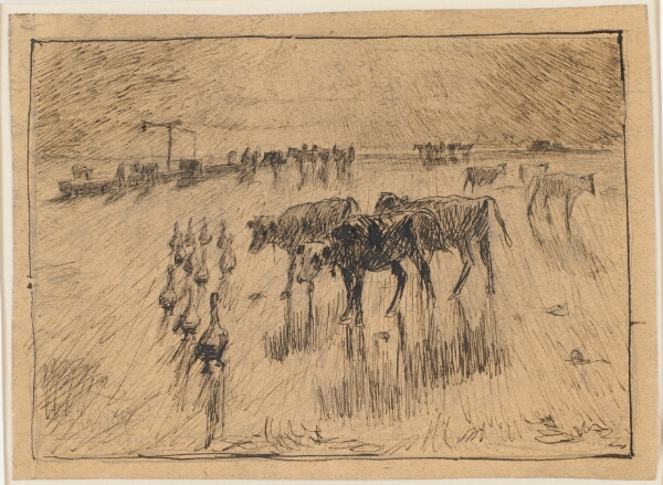 Theodor Philipsen, Med solen i øjnene. Hollænderbrønden på Saltholmen, sen eftermiddag