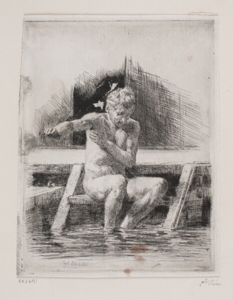 Carl Bloch, Den badende mand