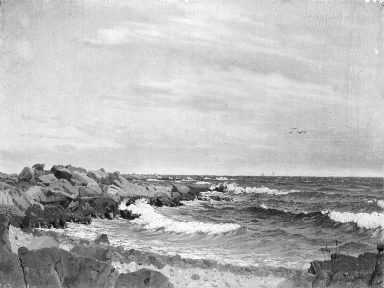 Vilhelm Kyhn, Klipper ved Rø. Bornholm