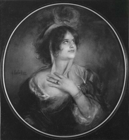 Franz von Lenbach, Bildnis einer jungen Frau im Oval