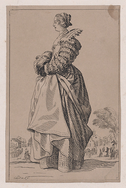 Anonymous, Copy of La Dame de Profil Ayant les Mains dans son Manchon (The Lady in Profile Having her Hands inside of her Muff), from "La Noblesse" (The Nobility)