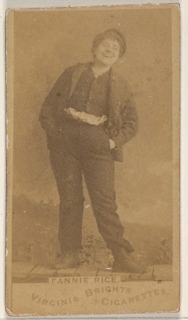 Allen & Ginter, Fannie Rice, from the Actors and Actresses series (N45, Type 1) for Virginia Brights Cigarettes