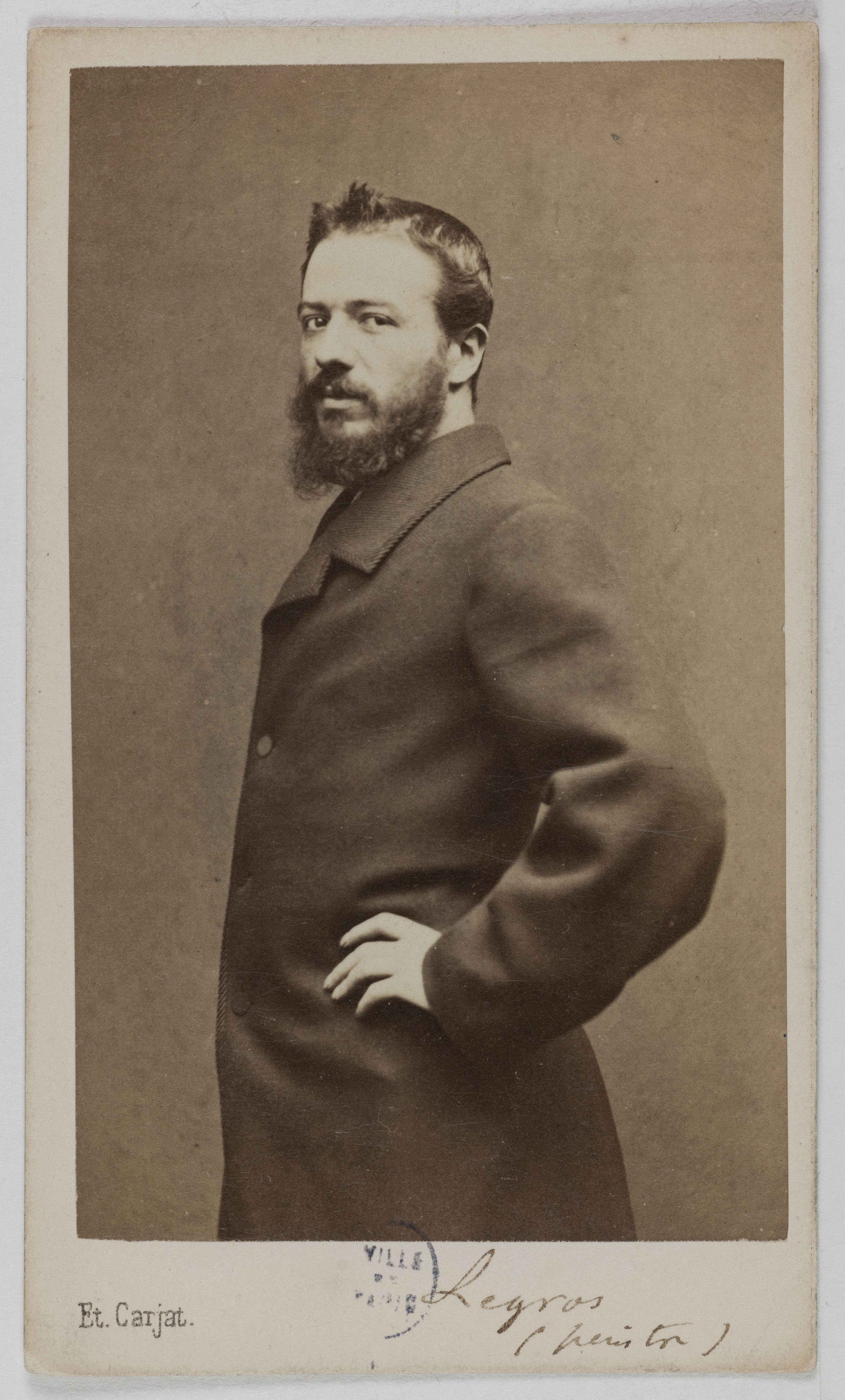 Etienne Carjat, Portrait d'Alphonse Legros, peintre, sculpteur et graveur.