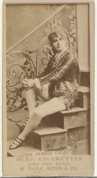 W. Duke, Sons & Co., Card Number 352, Jennie Calef, from the Actors and Actresses series (N145-7) issued by Duke Sons & Co. to promote Duke Cigarettes