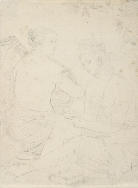 Gerhard Ludvig Lahde, Terpsichore og Calliope (Efter Guercino)