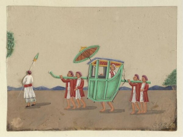 Unknown, One of eight paintings illustrating modes of transport.