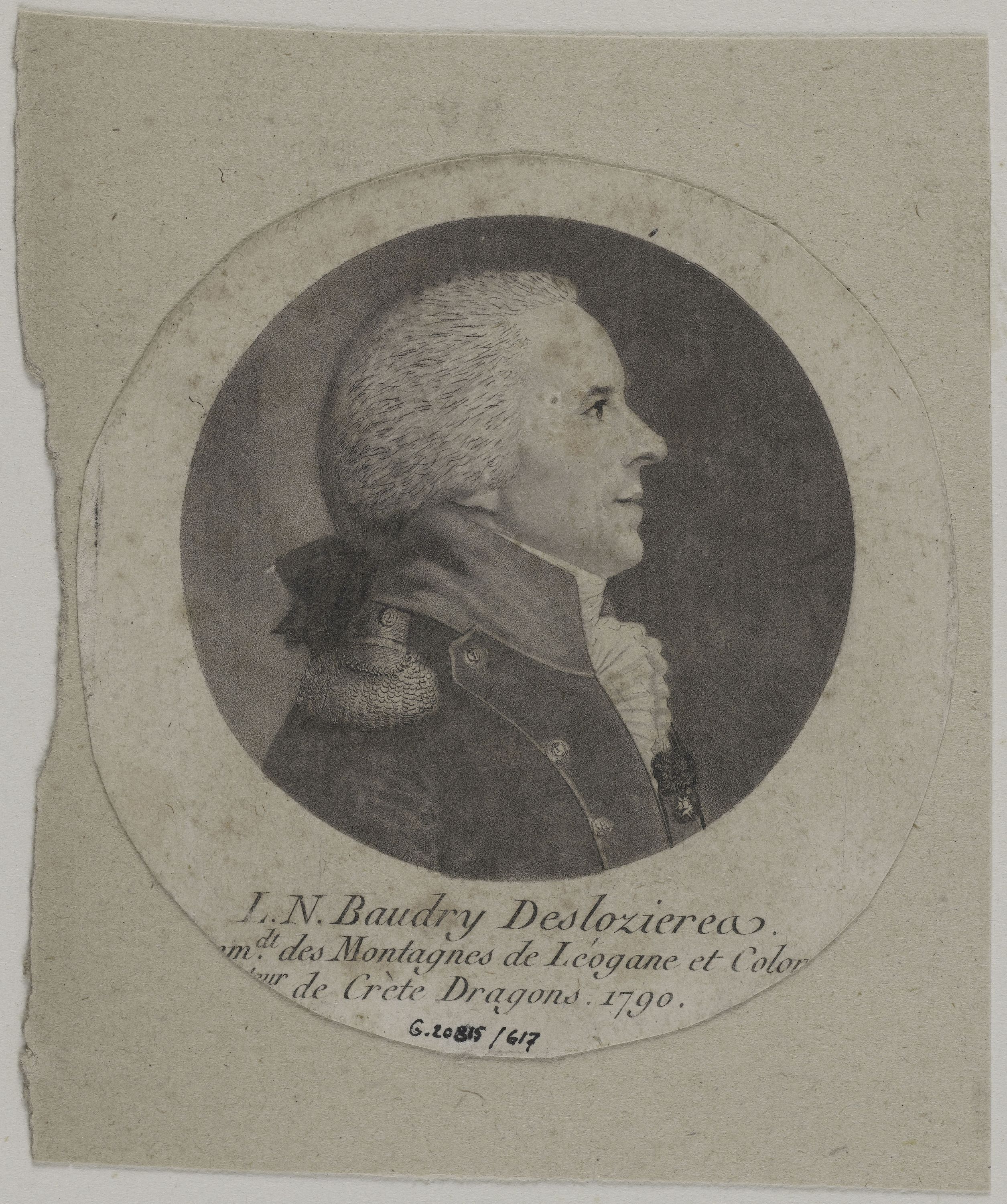 Edmé Quenedey, Portrait de Monsieur Baudry Deslozierea L.N.