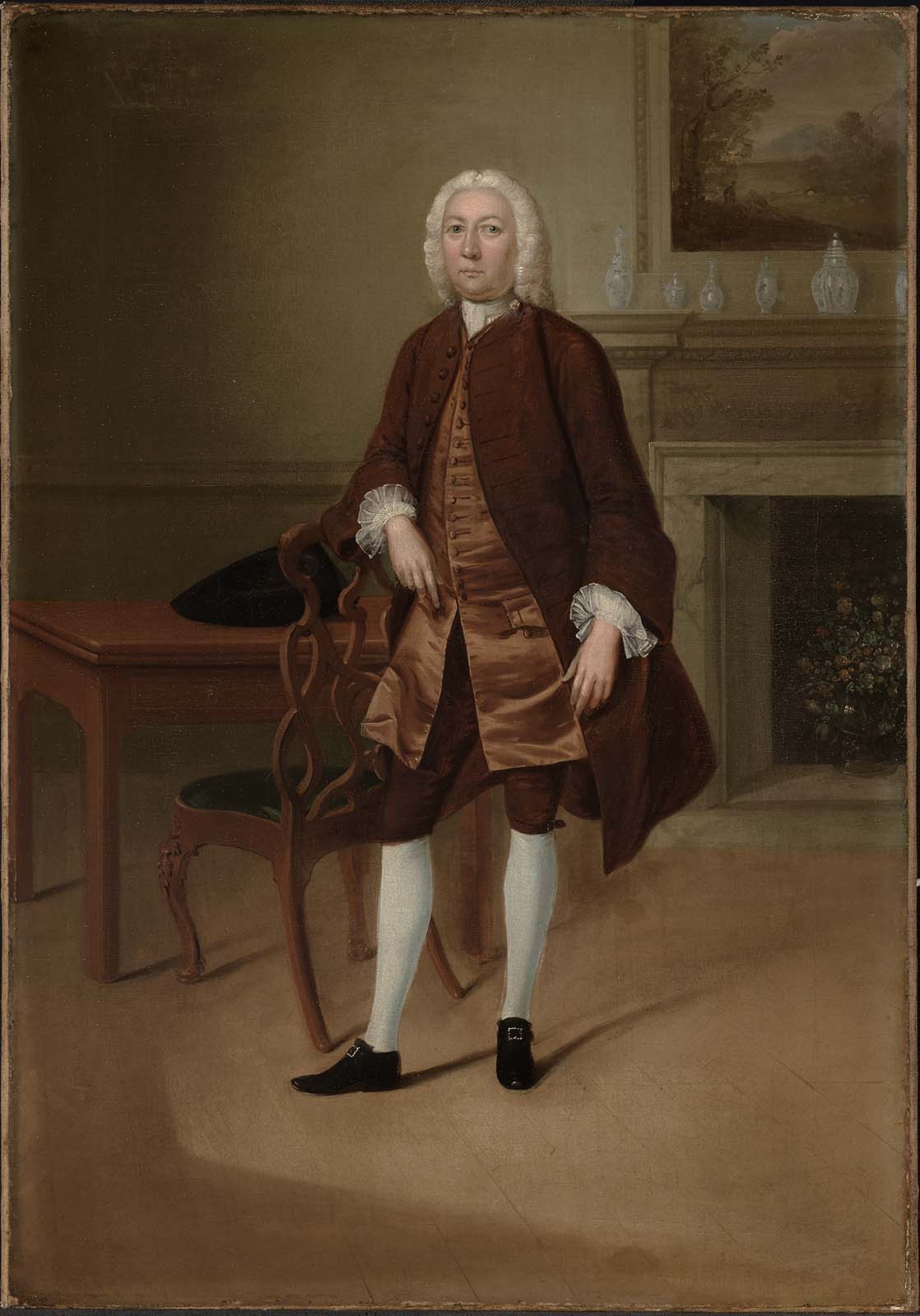 Arthur Devis, Portrait of a Man Standing Beside a Table