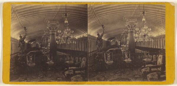 Edward and Henry T. Anthony & Co., Saloon of the Steamer "Drew," Looking Forward.