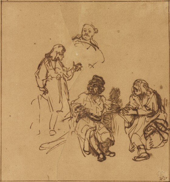 Rembrandt Harmensz. van Rijn, Joseph in Prison Interpreting the Dreams of Pharaoh's Baker and Butler