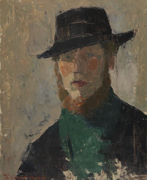 Rik Wouters, Self Portrait in Black Hat