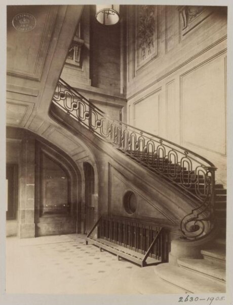 Atget, Jean-Eugène-Auguste, Staircase, Hotel Henry, Paris, France