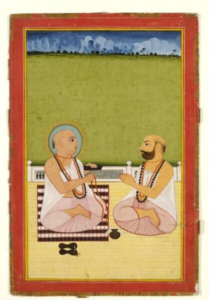 Unknown, Holy man and pupil on a terrace