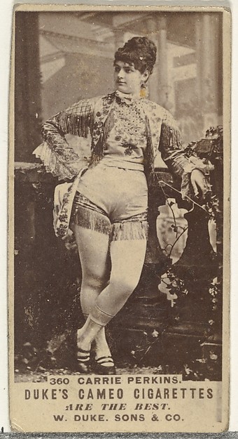 W. Duke, Sons & Co., Card Number 360, Carrie Perkins, from the Actors and Actresses series (N145-5) issued by Duke Sons & Co. to promote Cameo Cigarettes