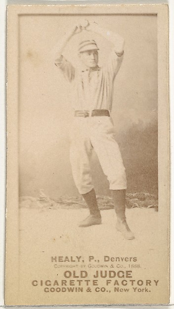 Goodwin & Company, Healy, Pitcher, Denver, from the Old Judge series (N172) for Old Judge Cigarettes