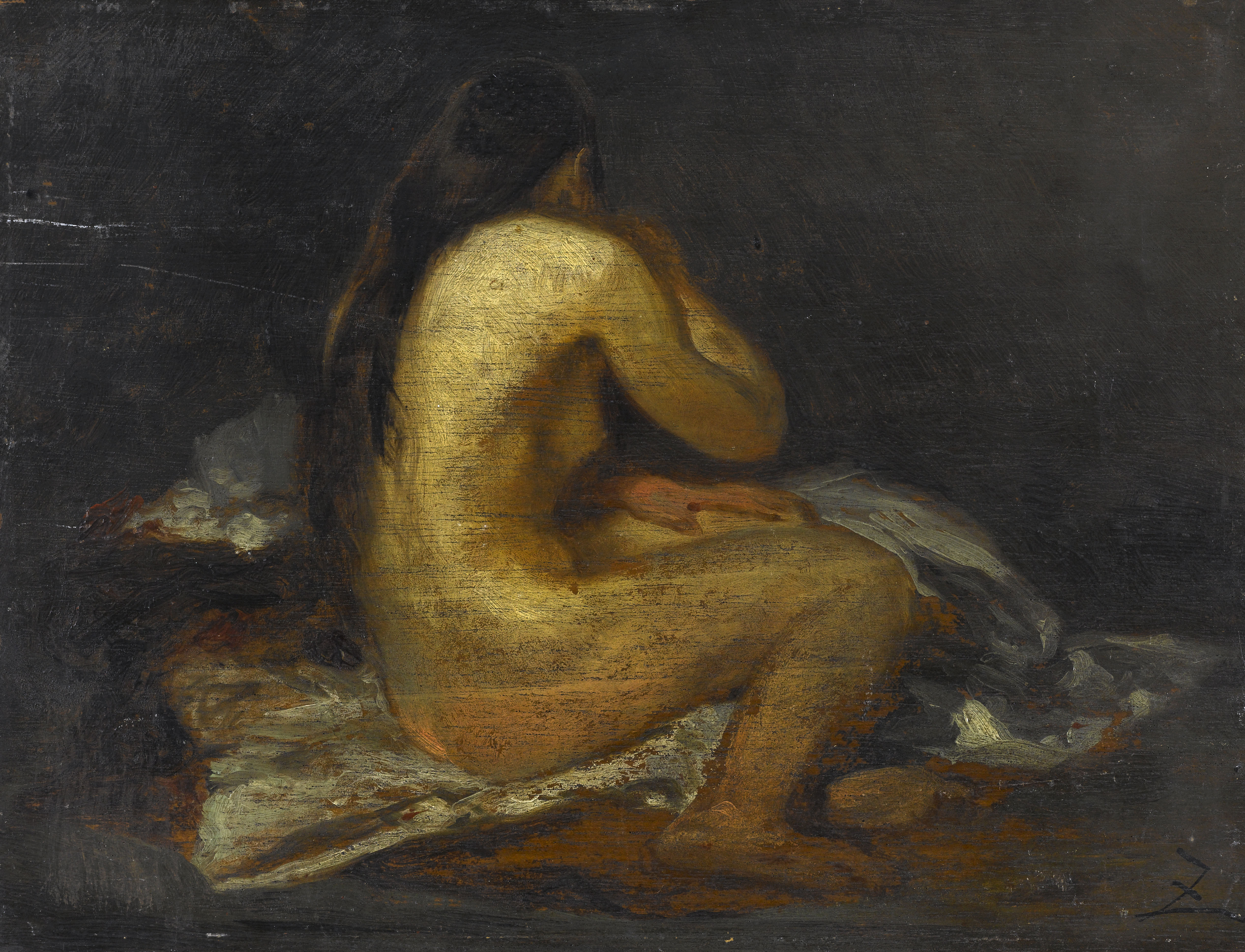Félix Ziem, Femme nue assise