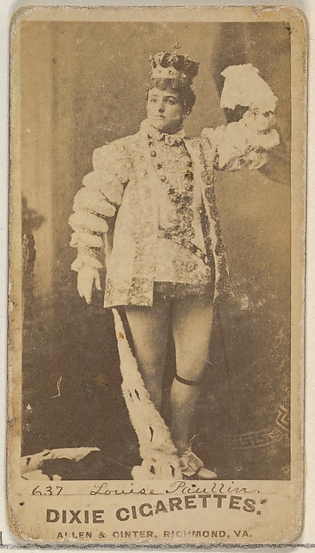 Allen & Ginter, Card 637, Louise Paullin, from the Actors and Actresses series (N45, Type 7) for Dixie Cigarettes