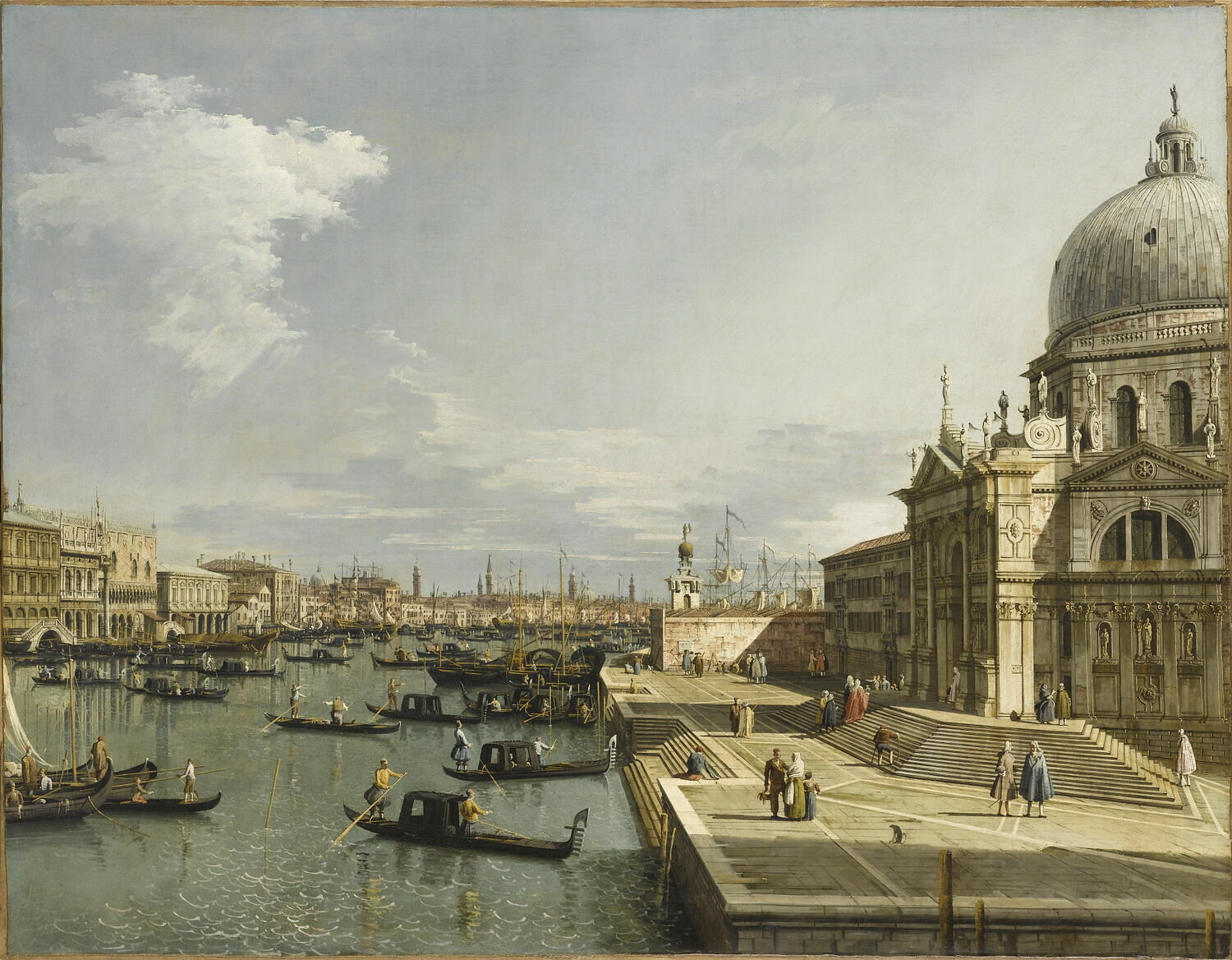 Bernardo Bellotto, Entrance to the Grand Canal and the Church of La Salute